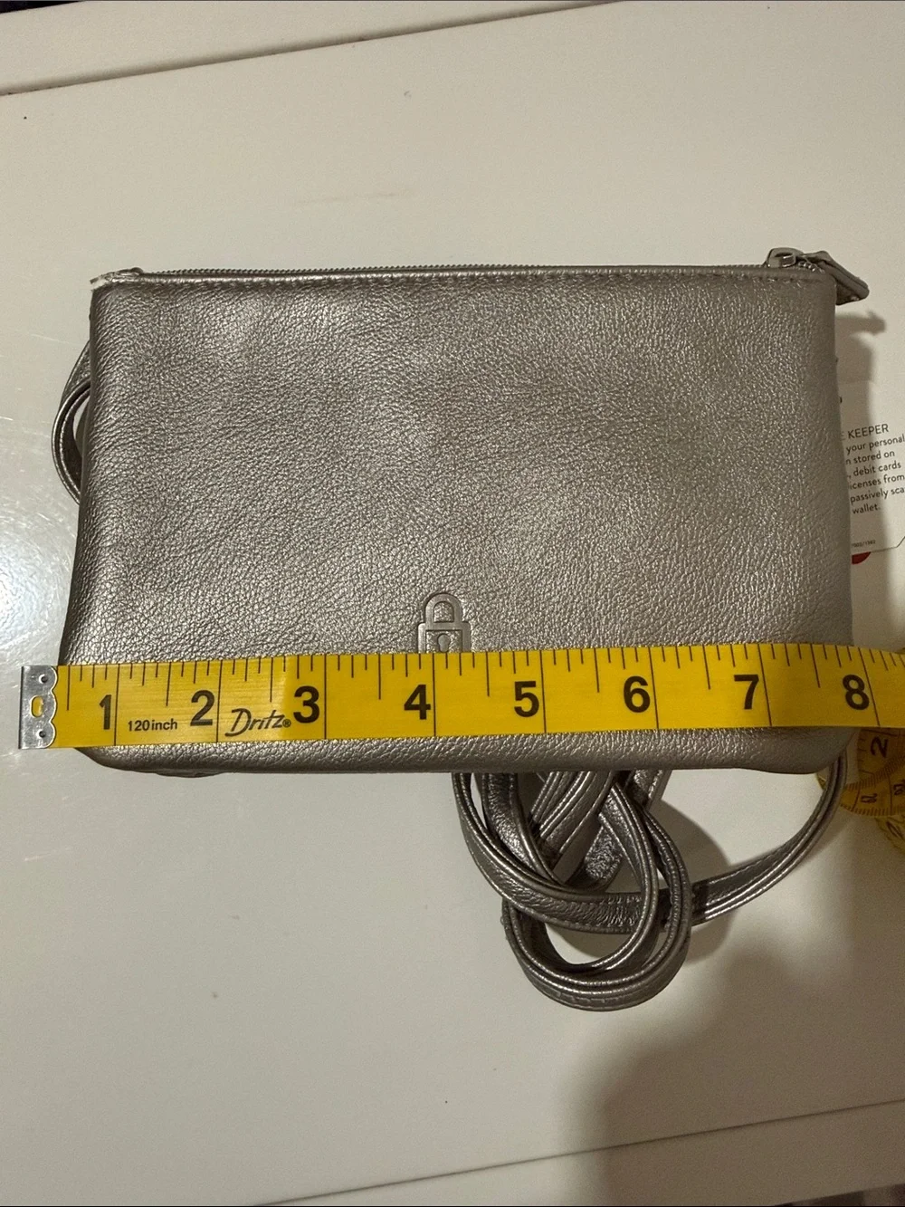 Mindi Women's Safekeeper Pewter Crossbody Purse  NWT